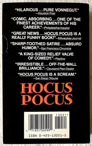 Kunrt Vonnegut, Jr., Hocus Pocus, first paperback edition (1991) - Picture 3 of 3