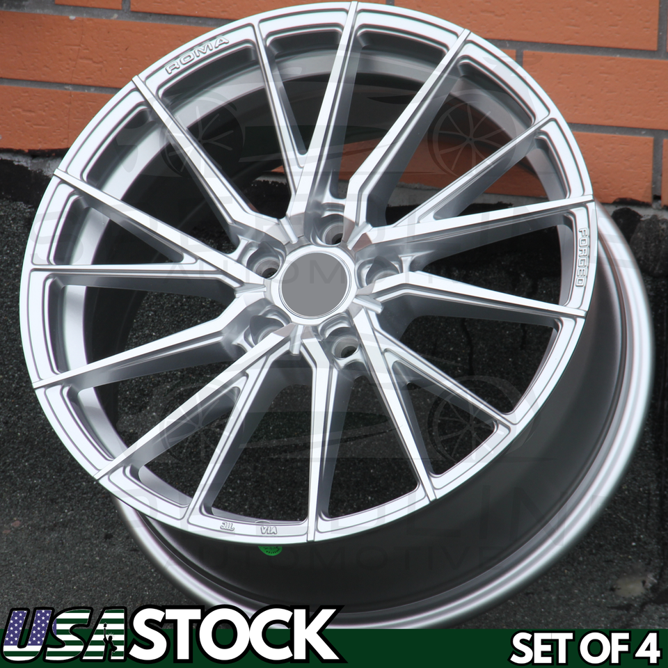 Middle Square Design Rims NEW Wheels 5x112 18x9.0 18 Inch Rims Set of 4 Style US Stock Square ...