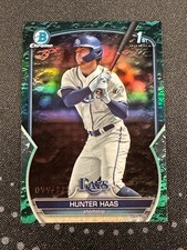 2023 Bowman Draft Chrome #BDC-160 Aqua Lunar /125 Hunter Haas 1st Rays