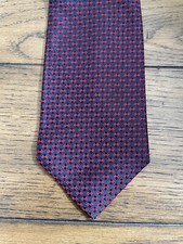 Lauren Ralph Lauren Hand Finished 100 Silk Tie Navy With Red And Black