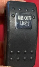 CARLING TECHNOLOGIES ROCKER SWITCH MAIN CABIN LIGHTS   V6D1,  1220R