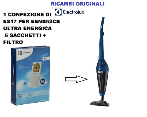 SACCHETTI ASPIRAPOLVERE ELECTROLUX ES17 ULTRA ENERGICA ORIGINALI EENB52CB |  eBay