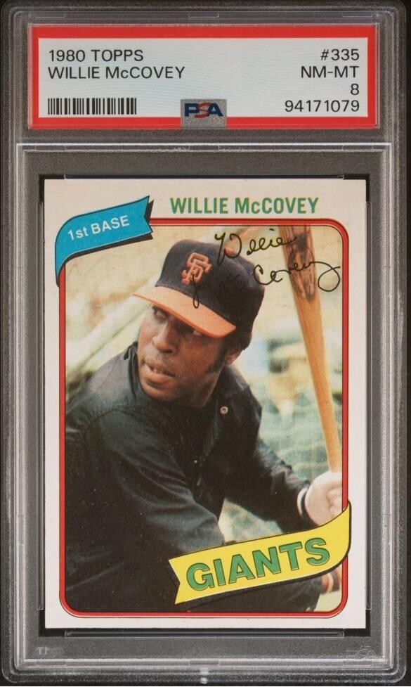 1980 Topps WILLIE McCOVEY # 335 -▶ HOF !!! ◀- PSA 8