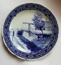 Grosser Royal Delft Sphinx Maastricht Wandteller 30cm - G. Poggenbeck 
