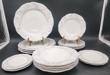 Las mejores ofertas en Porcelana geométrica Blanco Servicio de