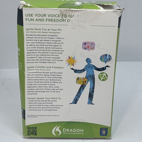 Nuance Dragon NaturallySpeaking 12 Basic Speech Recognition Software - NEW OPEN - Picture 2 of 6