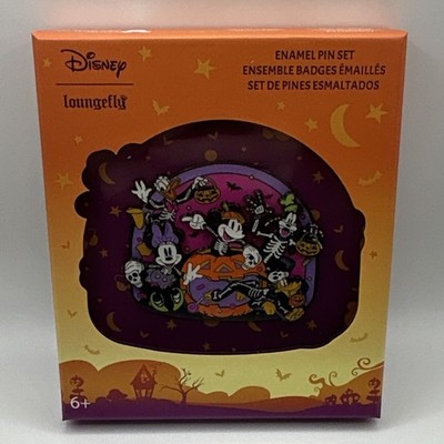 Disney Loungefly Limited Edition of 1000 Halloween Enamel Pin Set Mickey Mouse