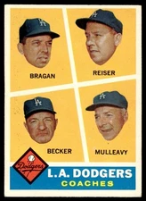 1960 Topps Ex Bobby Bragan/Pete Reiser/Joe Becker/Greg Mulleavy Rookie Los