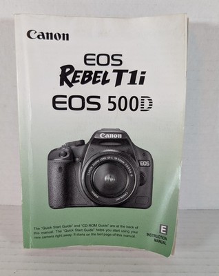 Genuine Canon EOS Rebel T1i EOS 500D User Manual