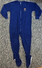 Vintage Carters Sleepwear One Piece Footed Blue Pajamas Size 5 Flaw    