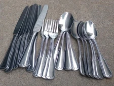 Breckenridge 18/10 Stainless, Glossy Fiddle Shapeby Towle Silver Flatware Set  