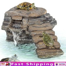 Turtle Tank Filter Basking Platform 3 in 1 Quiet Efficient Waterfall Decor New