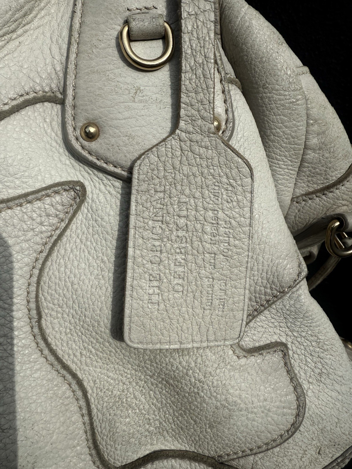 Authentic Prada Cervo Patchwork Bowler Bag Ivory … - image 5