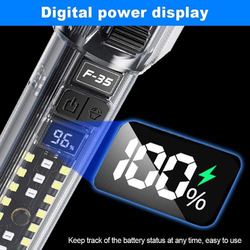Super-Bright LED Flashlight Rechargeable COB Work Light - Picture 6 of 18