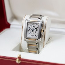 Cartier Tank Chronograph  2303 Box & Manuals Excellent Condition