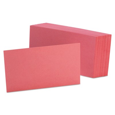 Oxford Unruled Index Cards 3 x 5 Cherry 100/Pack 7320CHE