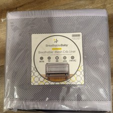 BreathableBaby Breathable Mesh Liner for Full-Size Cribs, Classic 3mm Mesh, L...