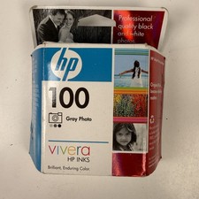 HP 100 Vivera Gray Photo Ink Cartridge C9368AN Original OEM New Exp 2009