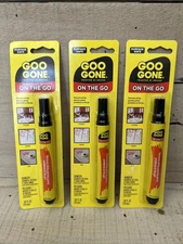 Goo Gone On The Go Pen Adhesive Removes Stickers Price Tags & Scuffs 3 Packs!