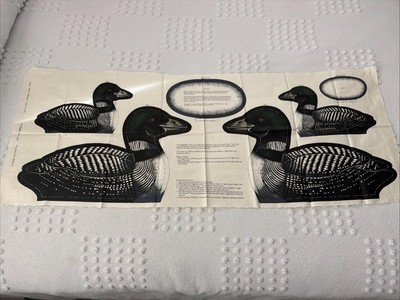 VIP Cranston LOON Water Birds CUT and SEW Fabric Panel Pillow Doorstop NEW