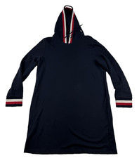 Tommy Hilfiger Women's Large Navy Hooded Sweatshirt Dress