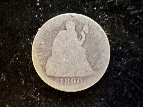 1890 Seated Liberty Dime Almost Good Condition