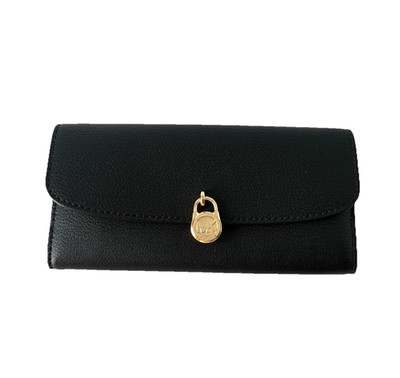 MICHAEL KORS Geldbörse/Portemonnaie HAMILTON LG Flap Continental black gold