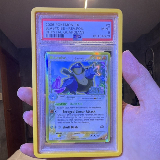 Blastoise (Delta Species) 2/100 EX Crystal Guardians Reverse Holo PSA 69134679
