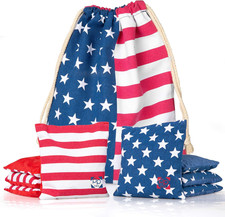 Professional Cornhole Bags - Set of 8 Regulation All Weather Double Sided - Stic