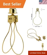 Elegant Gold Clip-On Lamp Shade Adapter with Finial for Easy Installation