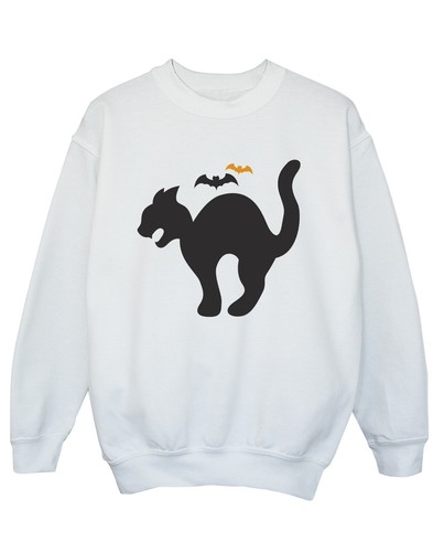 Halloween Boys Bats Cat Sweatshirt - Picture 2 of 7