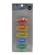 Christmas Lights LED Replacement Bulb, C7, Multi-Color Ceramic, 5-Pk. - 11234-88