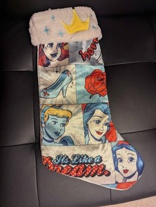 Disney 100 Princess Christmas Holiday Pop Art Stocking With 18"Long