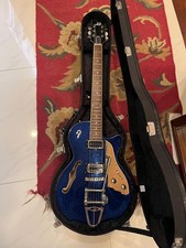 Electric Guitar Duesenberg Starplayer TV Blue Sparkle with Hard Case