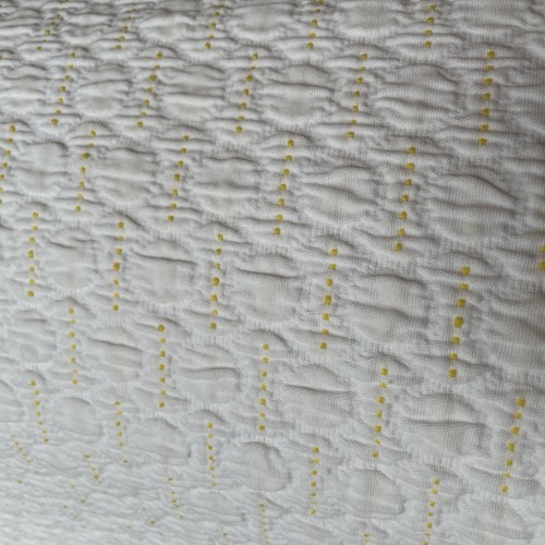 Crate and Barrel Dottie White With Jacquard Woven Dots Coverlet Full Queen - Picture 2 of 7