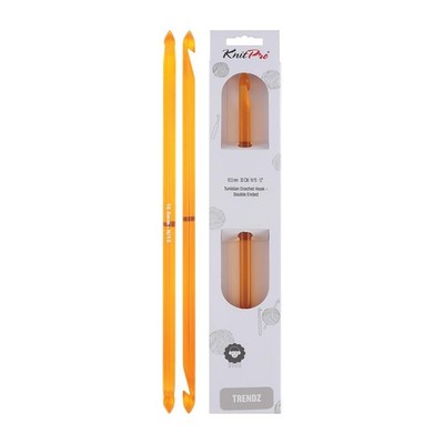 Knit Pro KP51428 10.00 mm Double Ended Traditional Tunisian Crochet Hook, Multi-