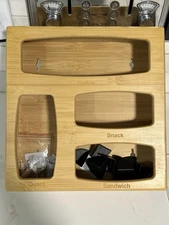 Bamboo Ziplock Bag Organizer for Kitchen Drawer High-Quality Food Storage