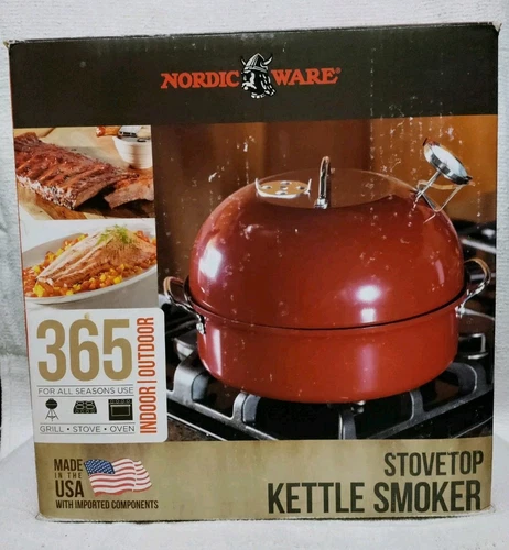 🆕 Nordic Ware Stovetop Grill Oven Kettle Smoker Indoor/Outdoor 