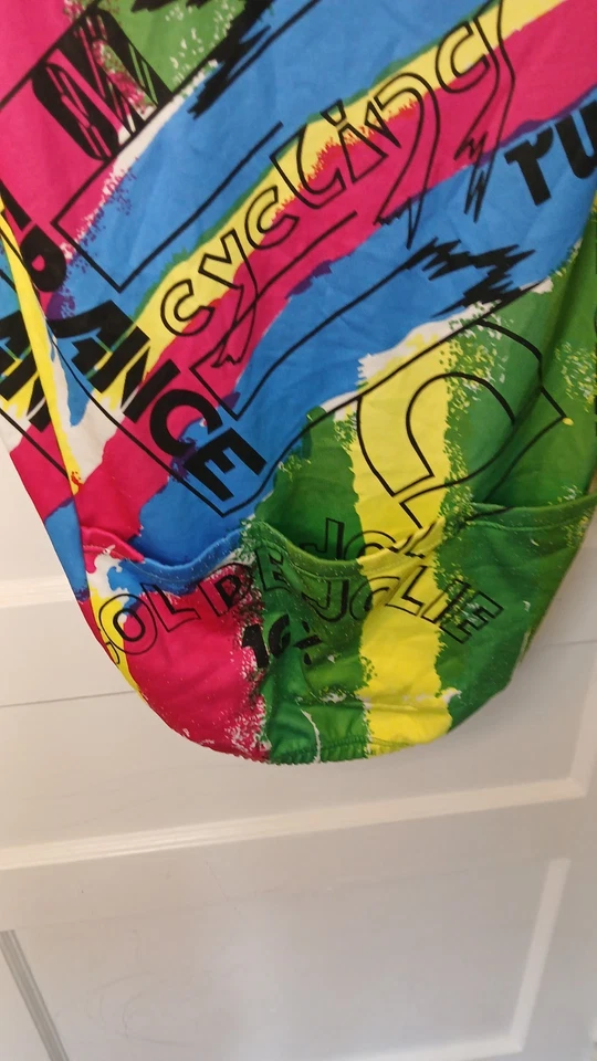 Erima M Size 8 Tour De France Cycling Jersey Multi Color Vintage  - Image 4 of 4