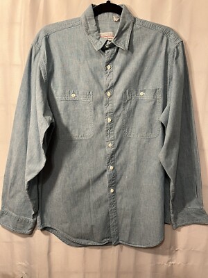 Vintage Loafers by Reed St James Shirt Mens L Solid  Button Down Long Sleeve