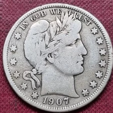 1907 D Barber Half Dollar 50c Better Grade #79074