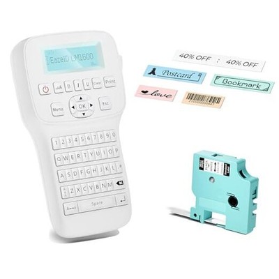 Label Maker, Portable Label Maker Machine with Tapes LM1600, Backlighting LCD 