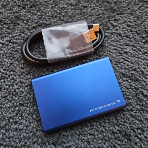 Samsung T7 Portable SSD - 500GB - MU-PC500H - Blau - externe Festplatte tragbar - Bild 2 von 4
