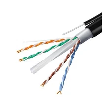 325ft Bulk Ethernet Cable, Cat6 Outdoor Waterproof Ethernet Cable with Messen...