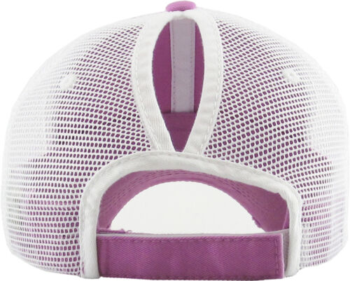 Ponycap Messy High Bun Ponytail Adjustable Mesh Trucker Baseball Cap Hat - Picture 48 of 134