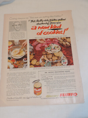 1955 GOLDEN FLUFFO Shortening Large Format Full Page Color Print Advertisement