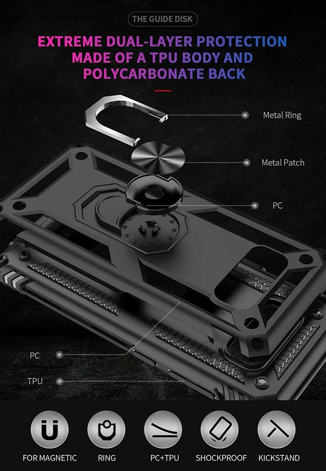 Funda rígida blindada a prueba de golpes con soporte para Samsung Galaxy Note 8 Foto 4 de 4