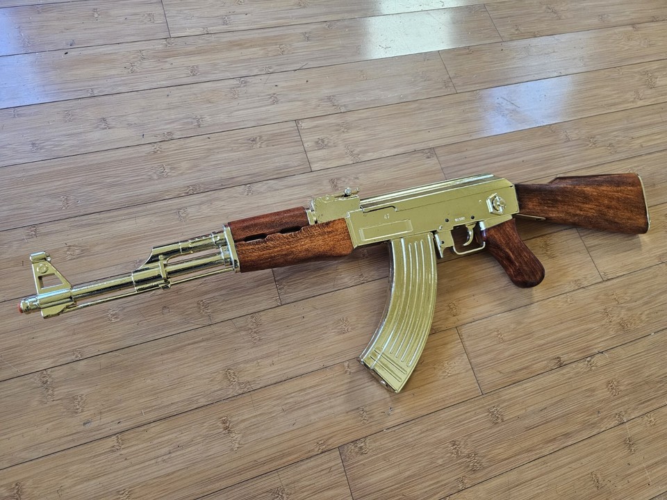 Non Firing Scarface Russian 1947 AK47 Golden Assault Rifle Gun Prop in ...