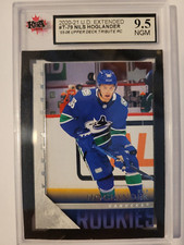 Nils Hoglander 2020-21 Young Guns RETRO 05-06 Rookie Hockey Card KSA 9.5!!!