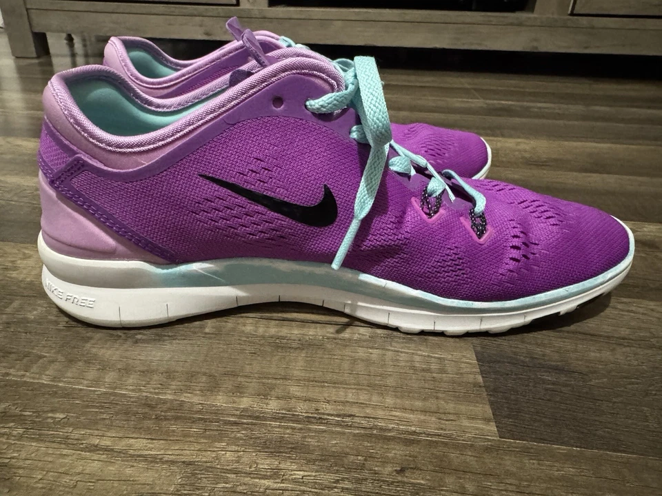 Nike Womens Free TR Fit 5 Training Shoes Size 8.5 Purple Lace Up Low Top Mesh - Image 3 of 4
